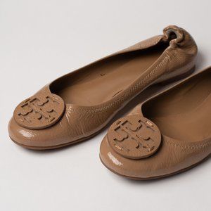 Tory Burch Reva Womens Size 10 Flats Clay Beige Nude - Used Fair Condition